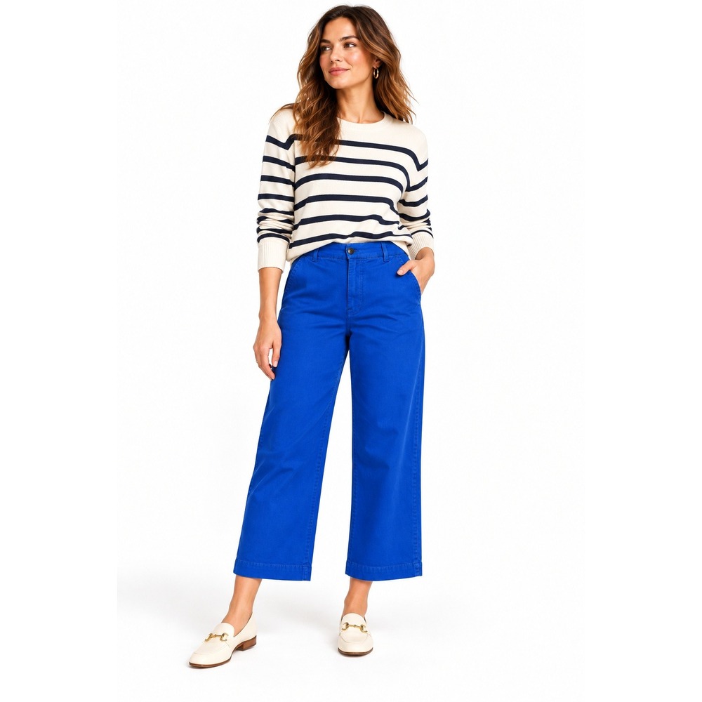 Market & Spruce Niva Extended Tab Wide Leg Jeans Blue Size 10 NWT